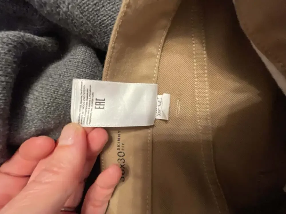 Banana Republic Traveler Skinny Fit 5-Pocket Khaki Pants 38x30 Preppy Classic